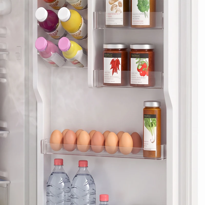 HOMCOM 7.7 Cu. Ft. Mini Fridge with Freezer, Compact Refrigerator with Adjustable Thermostat, Reversible Door, White