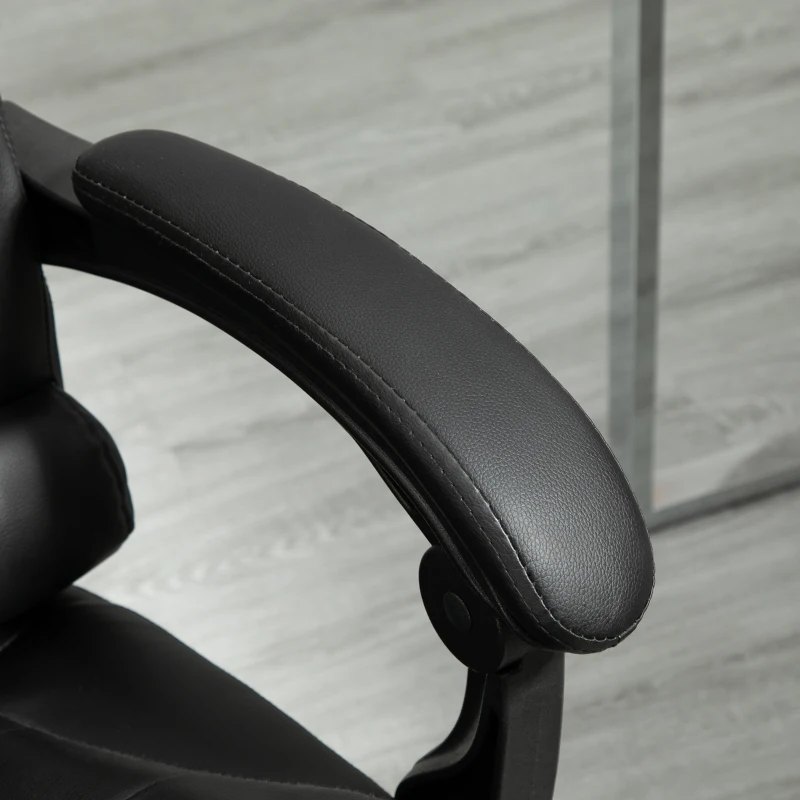HOMCOM High Back Computer Office Chair with Footrest, Black