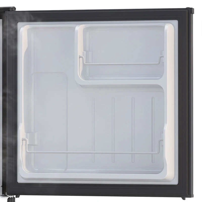 HOMCOM 1.62 Cu Ft Single Door Mini Fridge, Compact Refrigerator with Freezer, Adjustable Thermostat, Black