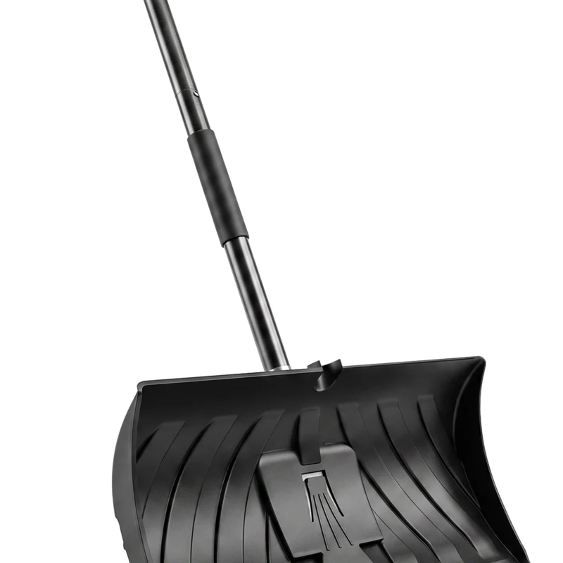 Outsunny 2-in-1 Snow Shovel and Ice Scraper, 22" Heavy Duty Snow Pusher with Metal Wear Strip, Ergonomic Handle for Driveway