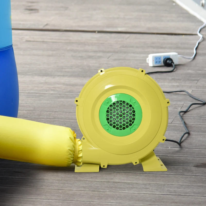 Outsunny Electric Air blower 750-Watt Fan Blower Compact and Energy Efficient Pump Indoor Outdoor for Inflatable Bounce House, Bouncy Castle and Pneumatic Swimming Pool