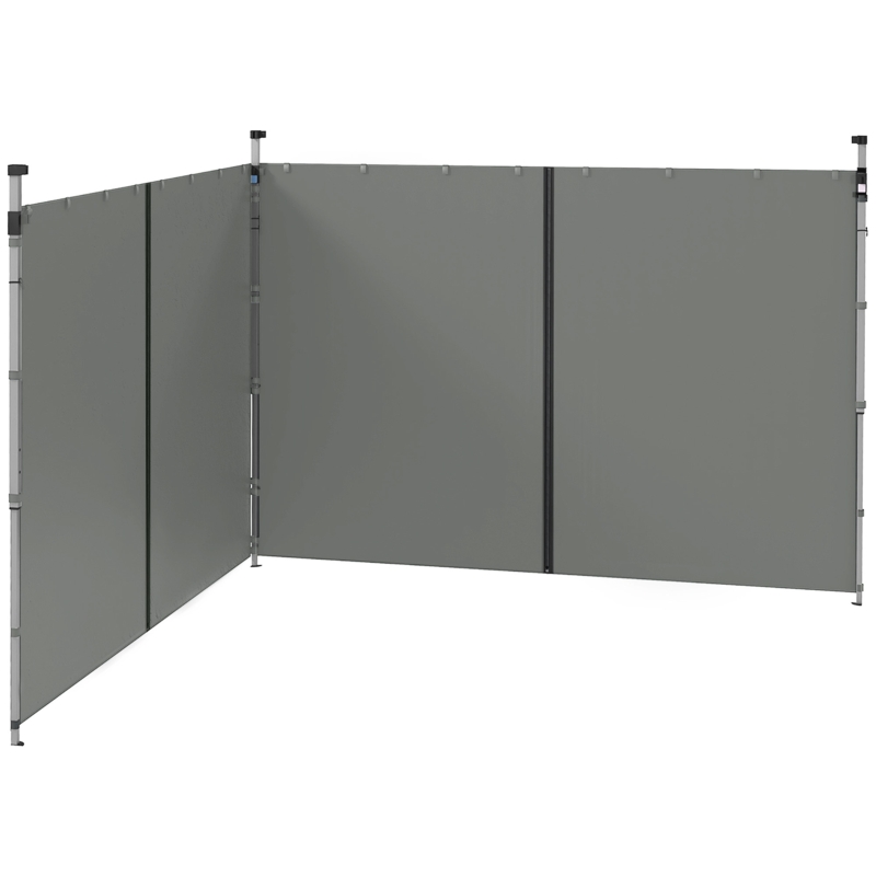 Outsunny 10' x 20' or 10' x 10' Pop Up Canopy Sidewalls, 2 Pack Gazebo Side Panels, Sides Replacement, with Zipped Doors