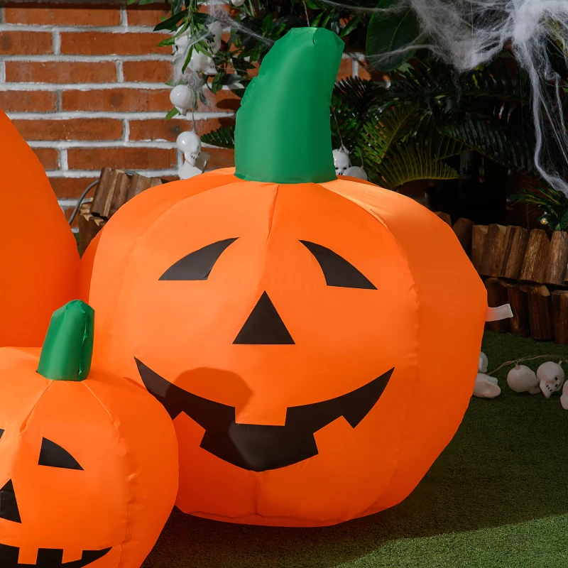Outsunny 4ft Inflatable Halloween Pumpkin, Blow Up LED  Display for Garden Indoor Outdoor