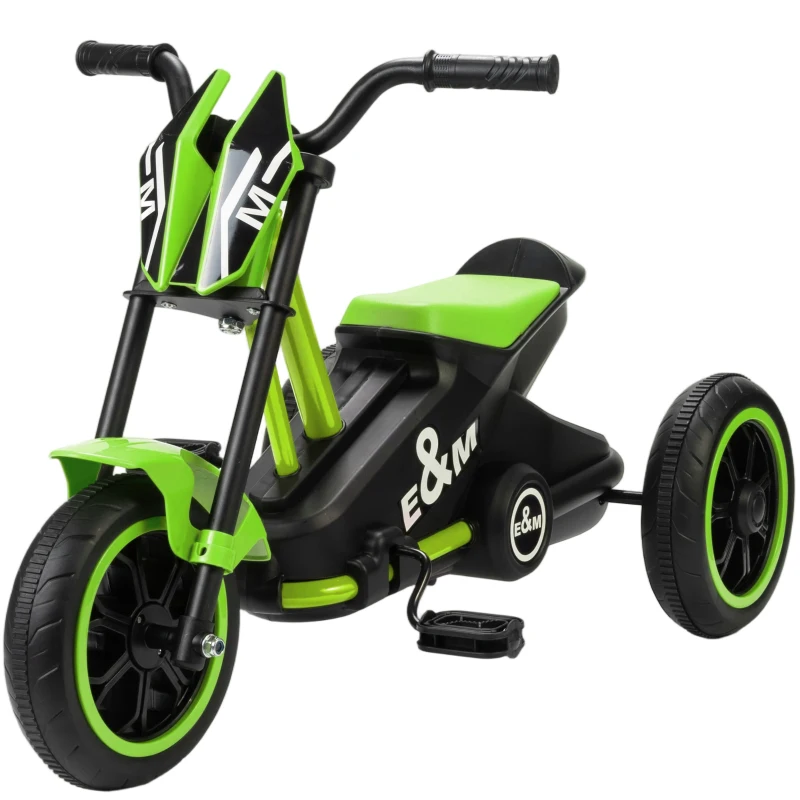 Qaba Kids Tricycle, Toddler Trike with Pedal for Indoor Outdoor Use, 3 Wheel Trike for Ages 18 to 36 Months Boys Girls, Green
