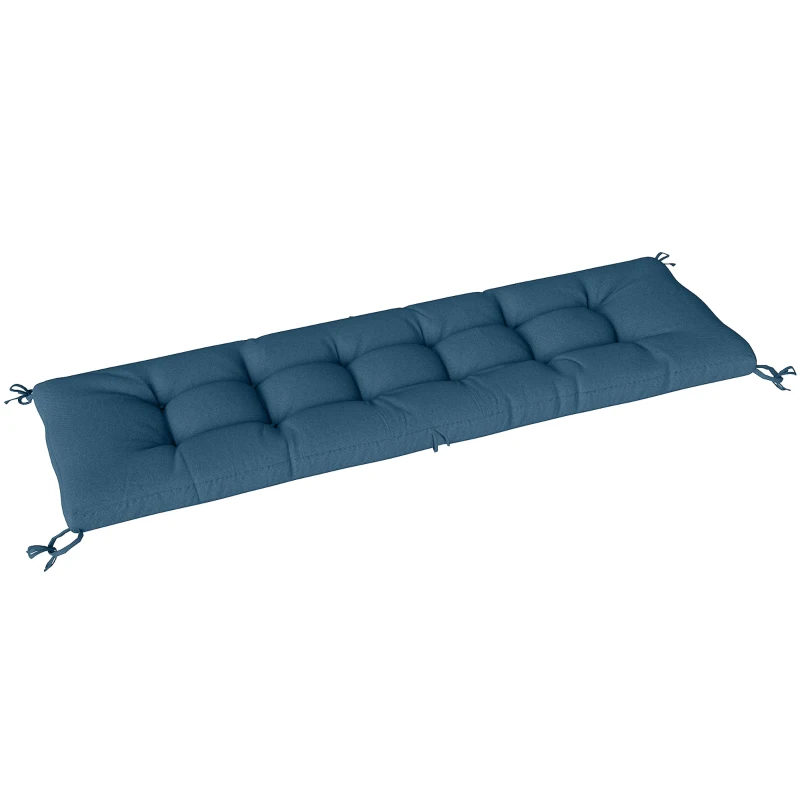 Outsunny Patio Lounge Chair Cushion, UV50+ Chaise Lounge Chair Cushion with Securing Straps for Patio, 78 x 25.6 inch, Blue