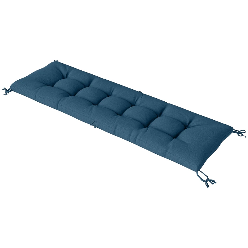 Outsunny Patio Lounge Chair Cushion, UV50+ Chaise Lounge Chair Cushion with Securing Straps for Patio, 78 x 25.6 inch, Blue
