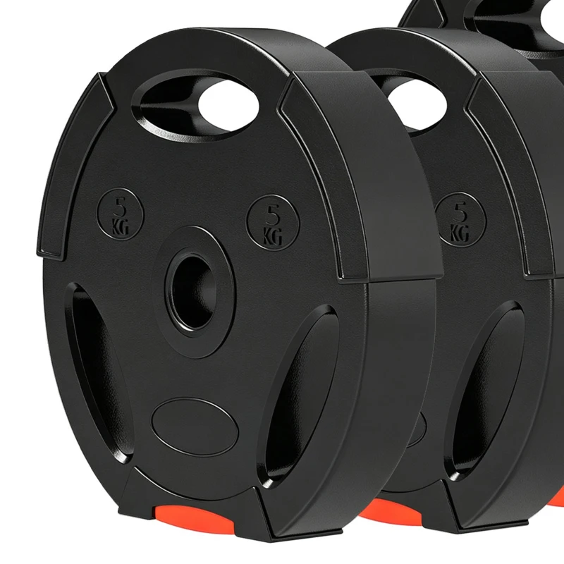 Soozier 1-Inch Weight Plates, Barbell Weights Set for Weightlifting and Strength Training, 2 x 17lbs + 2 x 11lbs