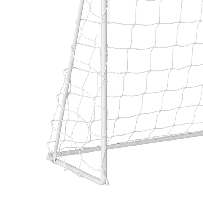 Soozier Soccer Goal, 8 x 5ft Portable Practice Soccer Net with Nylon Mesh, Steel Frame, for Indoor and Outdoor Use