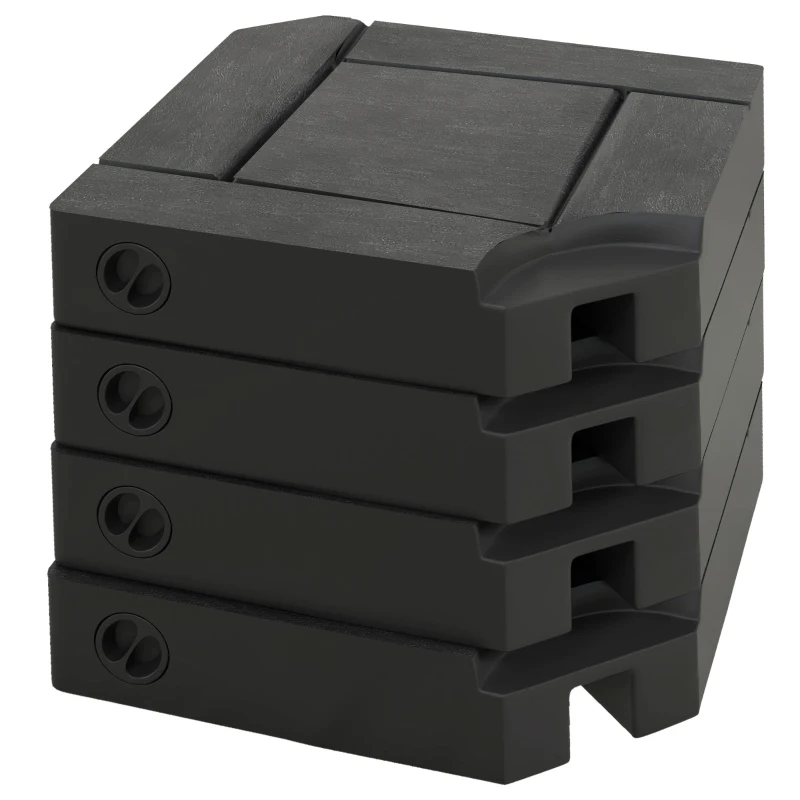 Outsunny 4PCs Patio Umbrella Base, Water or Sand Filled Cantilever Umbrella Weights for Cross Base with Handles, HDPE