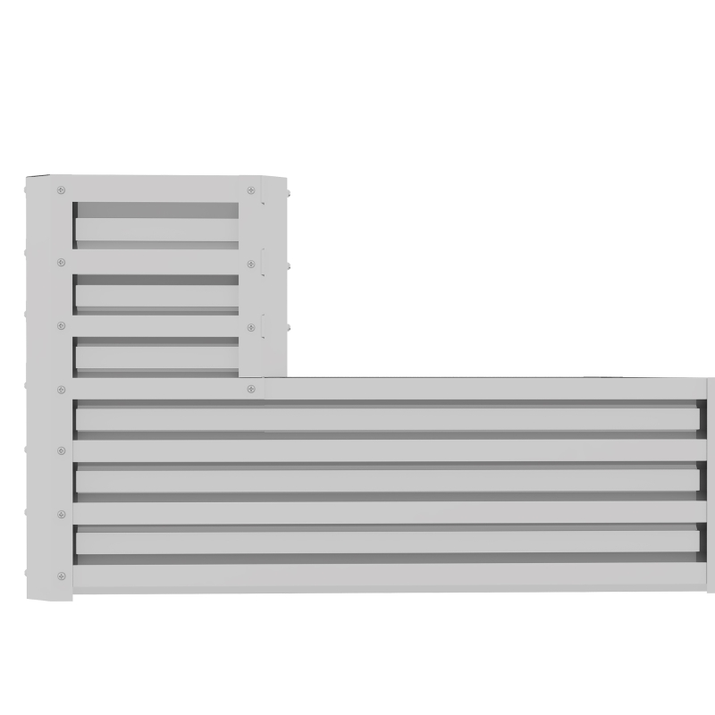 Outsunny 2 Tier Galvanized Raised Garden Bed, Steel Planter Box for Vegetables, Flowers, Herbs, 47" x 40" x 23", Silver