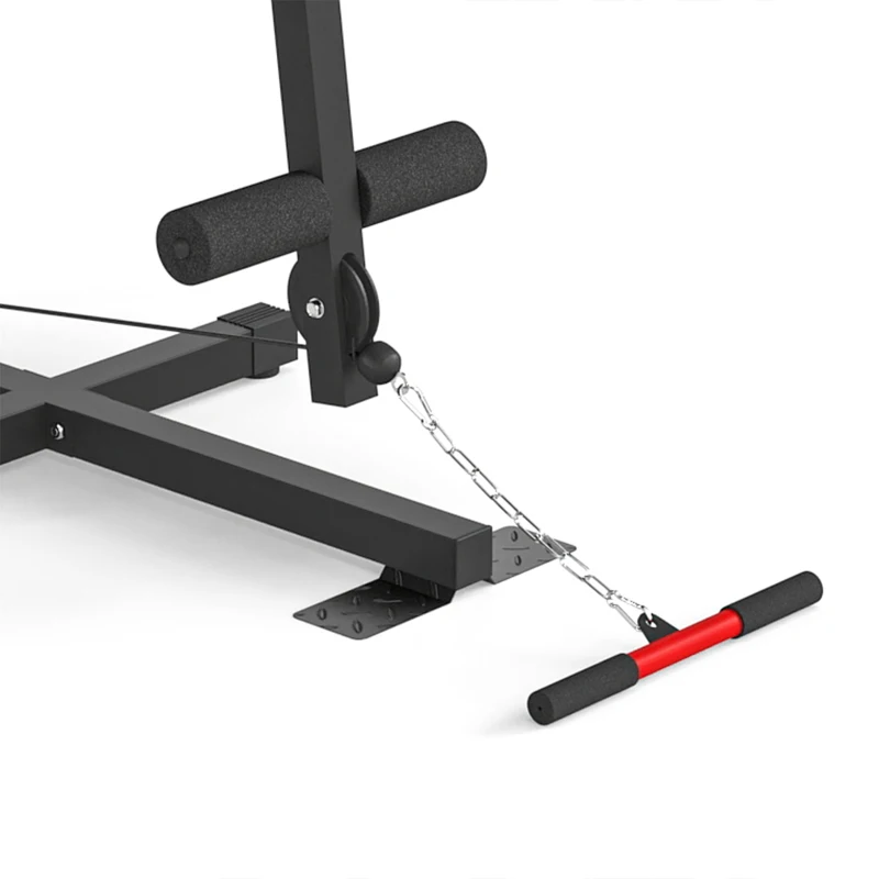 Soozier Home Gym Equipment, Multifunctional Weight Machine with Pulley System for Full Body Strength Training, Black