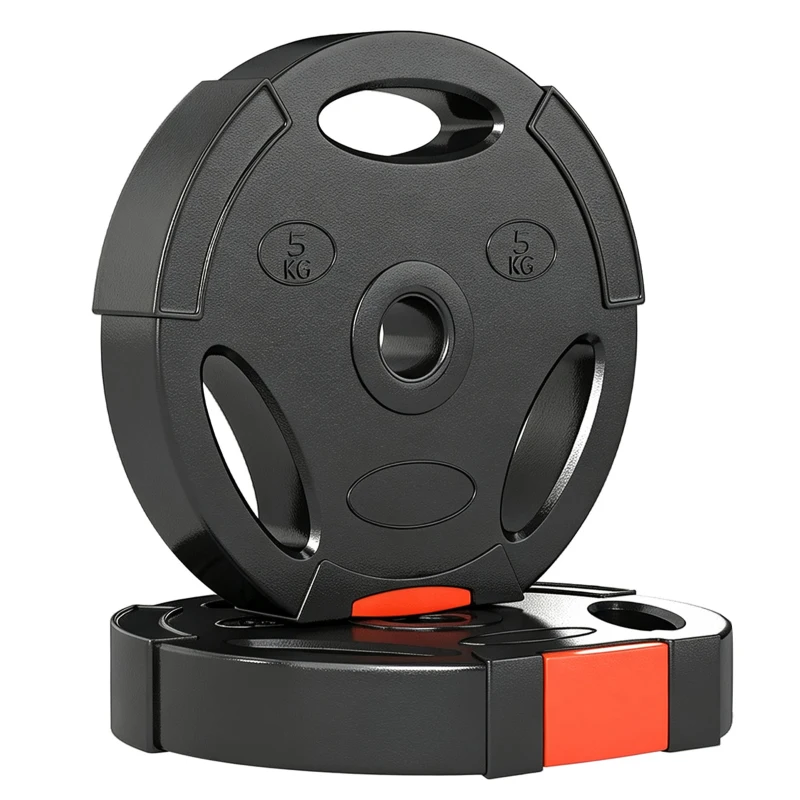 Soozier 1-Inch Weight Plates, Barbell Weights Set for Weightlifting and Strength Training, 2 x 17lbs + 2 x 11lbs