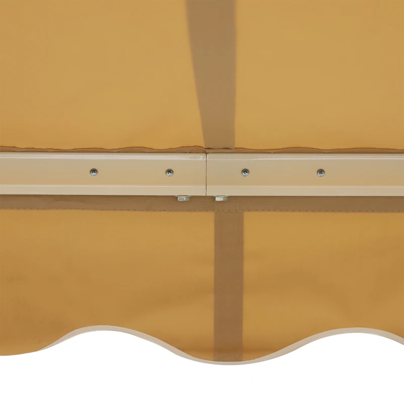 Outsunny 10' x 8' Retractable Awning, Patio Awnings, Sunshade Shelter w/ Manual Crank Handle, Beige