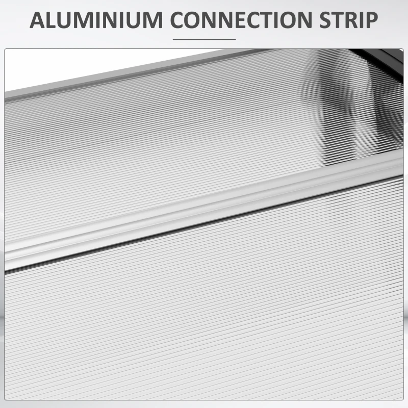 Outsunny Awning Door Canopy, 78.7" x 37.8", Polycarbonate Front Door Outdoor Patio Cover for UV Protection, Clear
