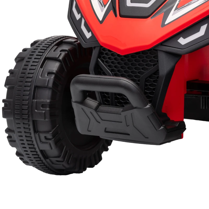 Qaba 6V Kids ATV, 4 Wheels Kids Quad with Button Control, 45Mins Runtime, Max 1.2MPH, Max 55lbs Load for 18-48 M, Red