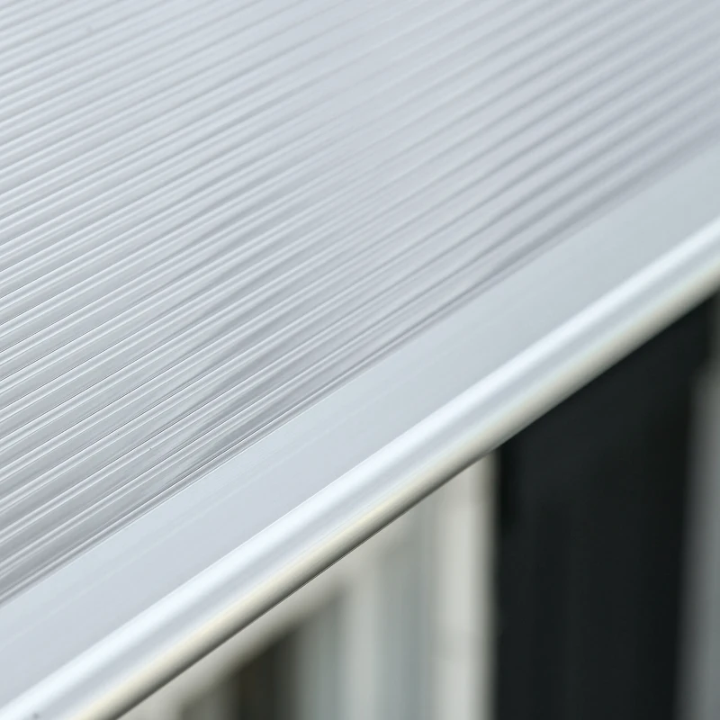 Outsunny Awning Door Canopy, 78.7" x 37.8", Polycarbonate Front Door Outdoor Patio Cover for UV Protection, Clear