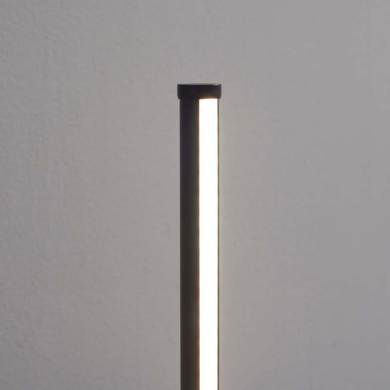 HOMCOM Modern LED Floor Lamp, Tall Corner Light with Metal Base for Office, Bedroom, Living Room, Black