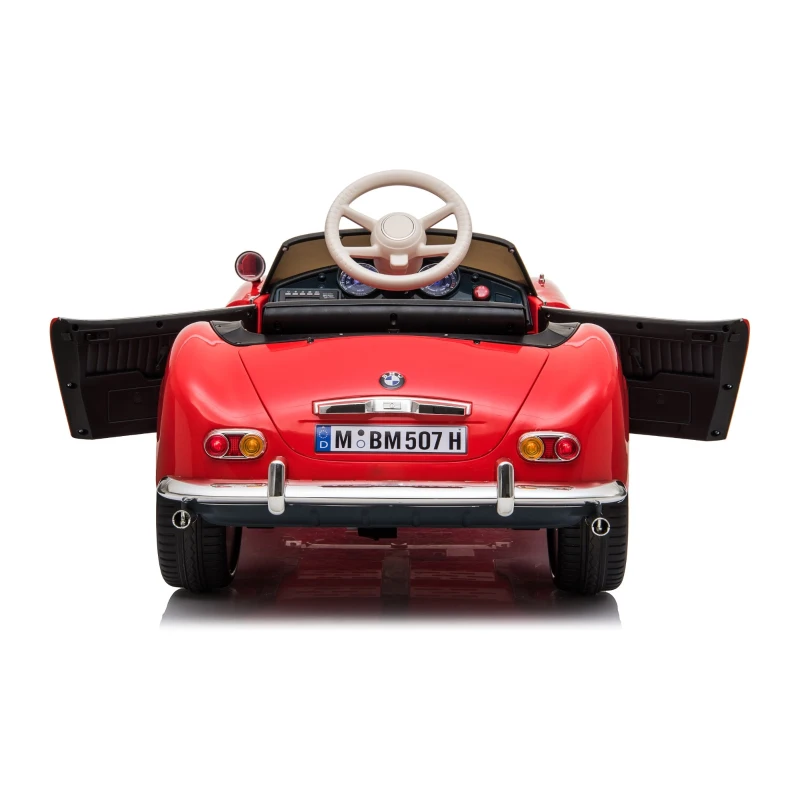 Aosom Licensed BMW 12V Kid Electric Ride On Car with Easy Transport, Red