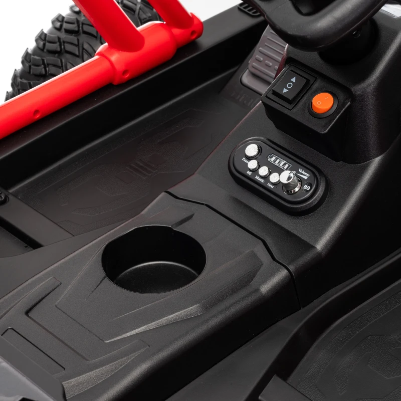Qaba 24V Electric Car for Kids with Dual 550W Motors, Remote Control, Soft Start, Metal Front Bumper, Max 5Mph, for Age 3+