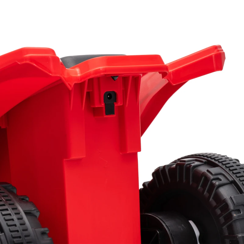 Qaba 6V Kids ATV, 4 Wheels Kids Quad with Button Control, 45Mins Runtime, Max 1.2MPH, Max 55lbs Load for 18-48 M, Red