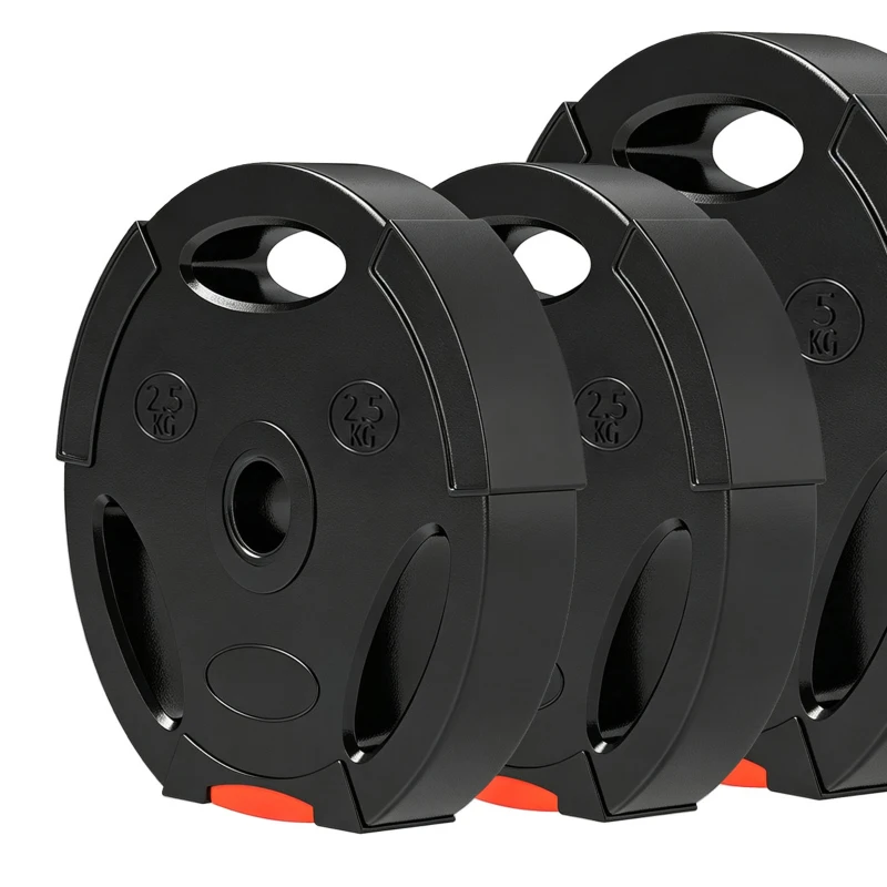 Soozier 1-Inch Weight Plates, Barbell Weights Set for Weightlifting and Strength Training, 2 x 11lbs + 2 x 5.5lbs
