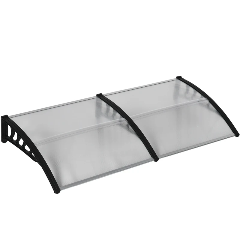 Outsunny Awning Door Canopy, 78.7" x 37.8", Polycarbonate Front Door Outdoor Patio Cover for UV Protection, Clear