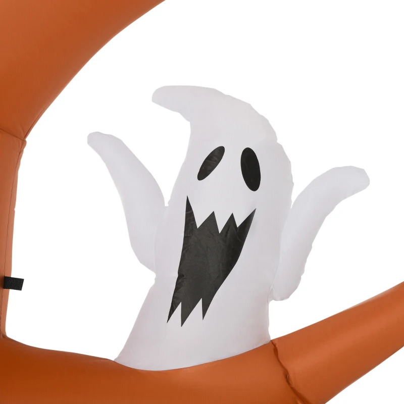 Outsunny 9ft Inflatable Halloween Haunted Tree with Pumpkins, Ghosts and Cat, Blow-Up Outdoor LED Yard Display for Garden, Lawn, Party, Holiday