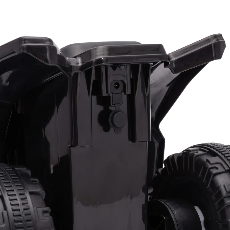 Qaba 6V Kids ATV, 4 Wheels Kids Quad with Button Control, 45Mins Runtime, Max 1.2MPH, Max 55lbs Load for 18-48 M, Black