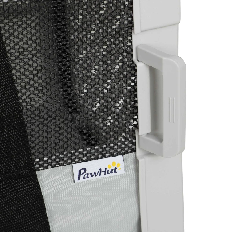 PawHut Pet Carrier Bag, Soft-Sided Dog Carrier with Bottom Board and Mesh Windows, Foldable Pet Travel Bag, Grey