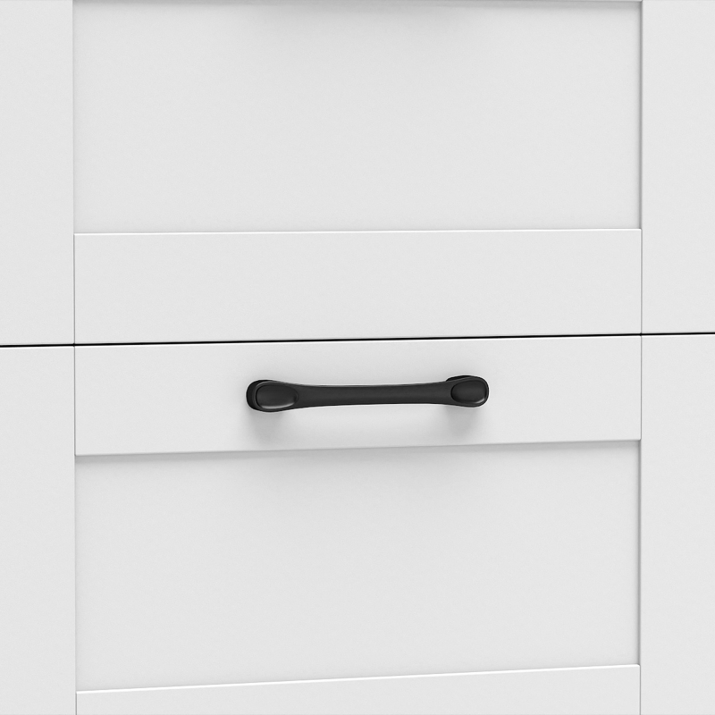 HOMCOM Sideboard Buffet Cabinet with Storage and Charging Station, 48" Farmhouse Kitchen Storage Cabinet with 3 Drawers, White