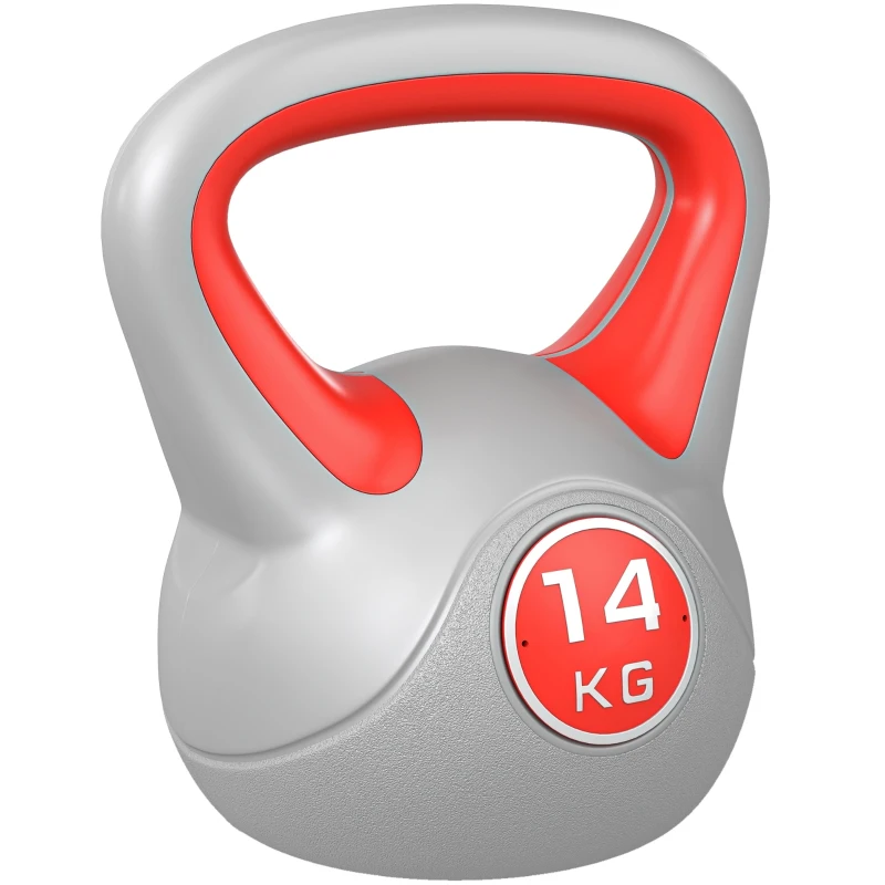 Soozier 31 lb Soft Kettlebell, Sand Filled Weight with Grip Handle, Solid Kettlebell Weight for Full Body Workout, Red