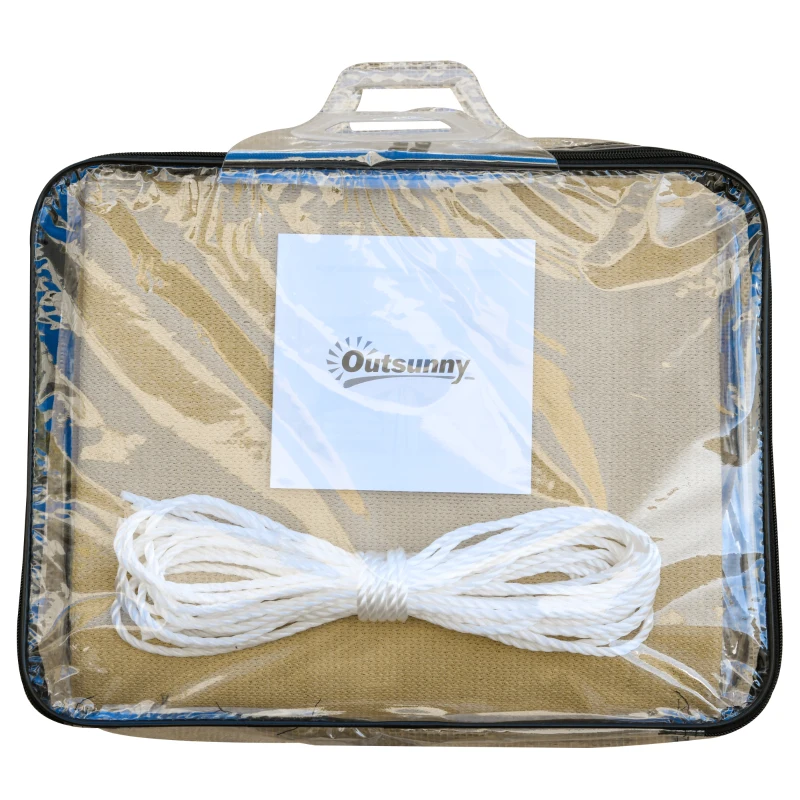 Outsunny Square 12’ Canopy Sun Sail Shade Garden Cover UV Protector Outdoor Patio Lawn Shelter with Carrying Bag Sand