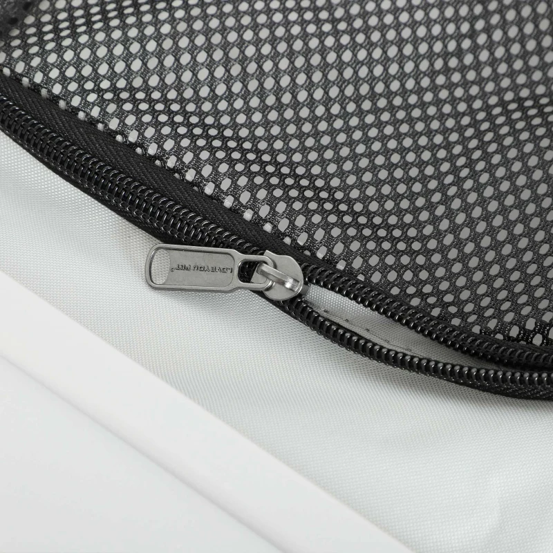 PawHut Pet Carrier Bag, Soft-Sided Dog Carrier with Bottom Board and Mesh Windows, Foldable Pet Travel Bag, Grey