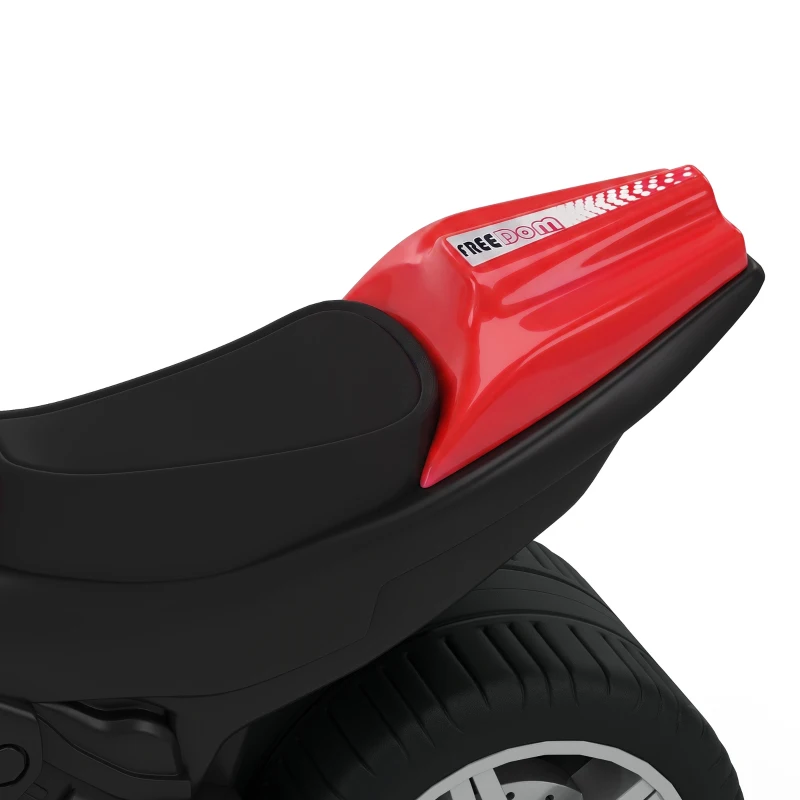Qaba Balance Bike with Music and Wide Tires Baby Balance Bike for Toddlers 1-3 Years Red