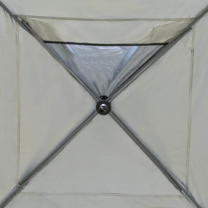 Outsunny 10' x 10' Pop Up Canopy Tent, Instant Sun Shelter with 3-Level Adjustable Height, Top Vents and Wheeled Carry Bag for Outdoor, Garden, Patio, Gray