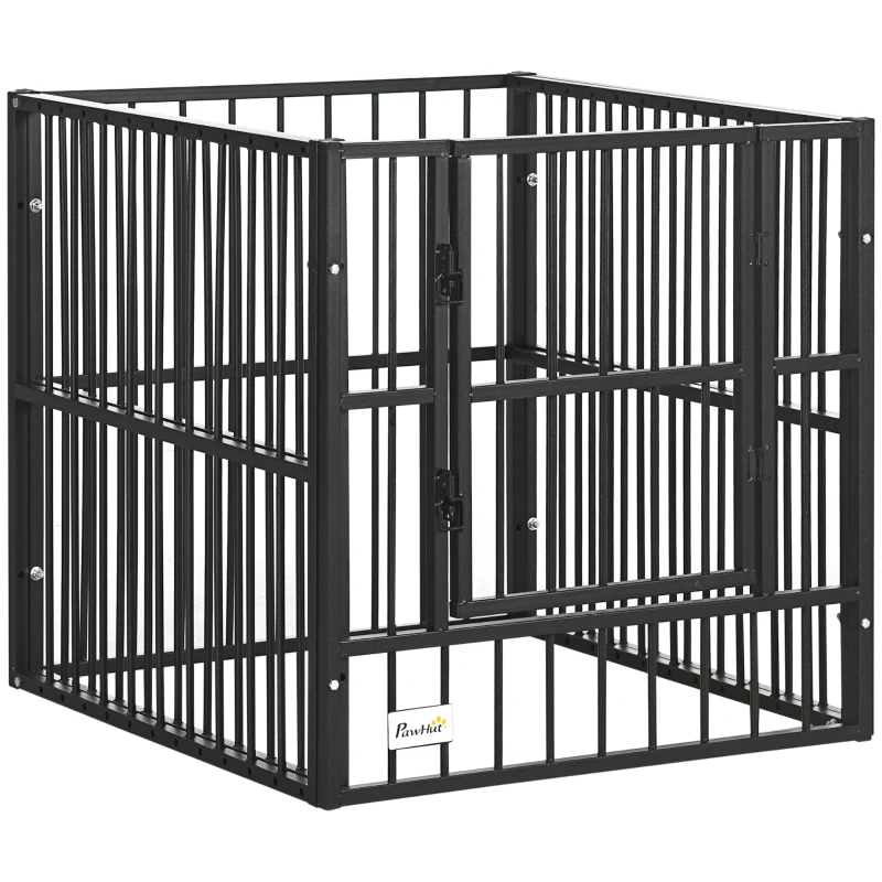PawHut 33" - 60" x 31.5" Indoor & Outdoor Dog Playpen for Small & Medium Dogs, Dog Kennel Outdoor Playpen Dog Exercise Pen with Tall Height, Dog Run Enclosure