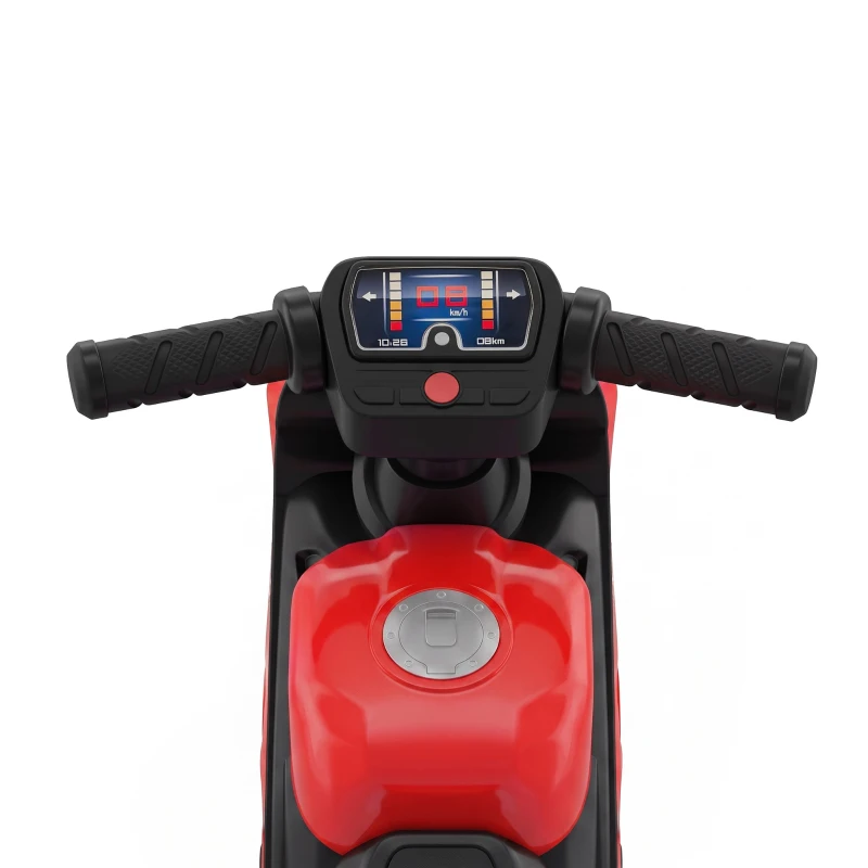 Qaba Balance Bike with Music and Wide Tires Baby Balance Bike for Toddlers 1-3 Years Red