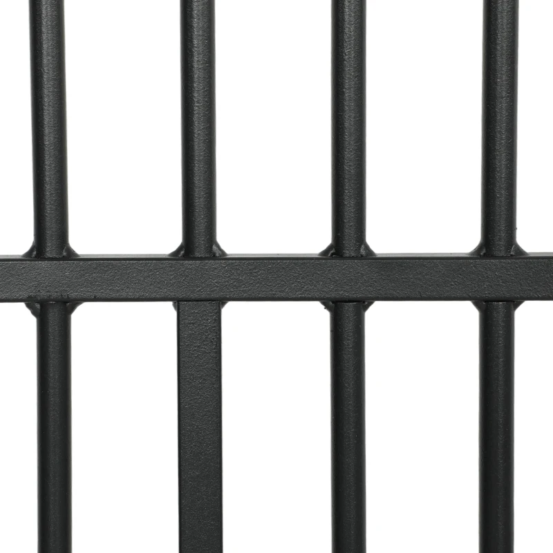 PawHut 53.1" Tall Dog Gate with Cat Door, 32"-42.5" Wide Adjustable Pressure Mounted for Doorways, Hallways, No Drilling, Black