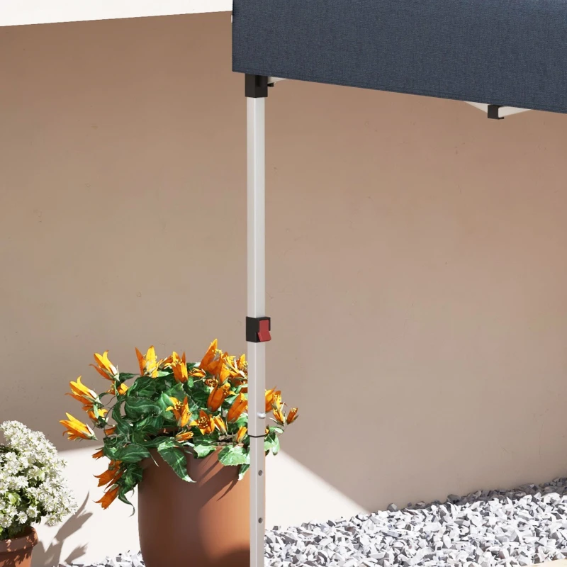 Outsunny 10' x 10' Pop Up Canopy with Sidewalls, Weight Bags and Carry Bag, Height Adjustable Tent for Parties, Navy