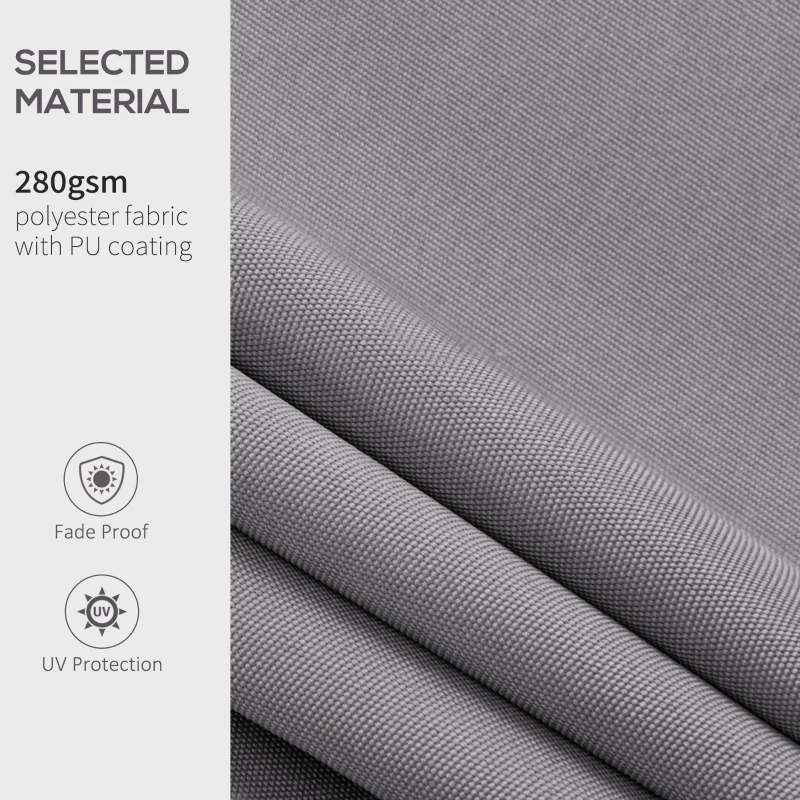 Outsunny Retractable Awning Fabric Replacement for 11' x 10' Outdoor Sunshade Canopy Awning, UV Protection Cover, Light Grey