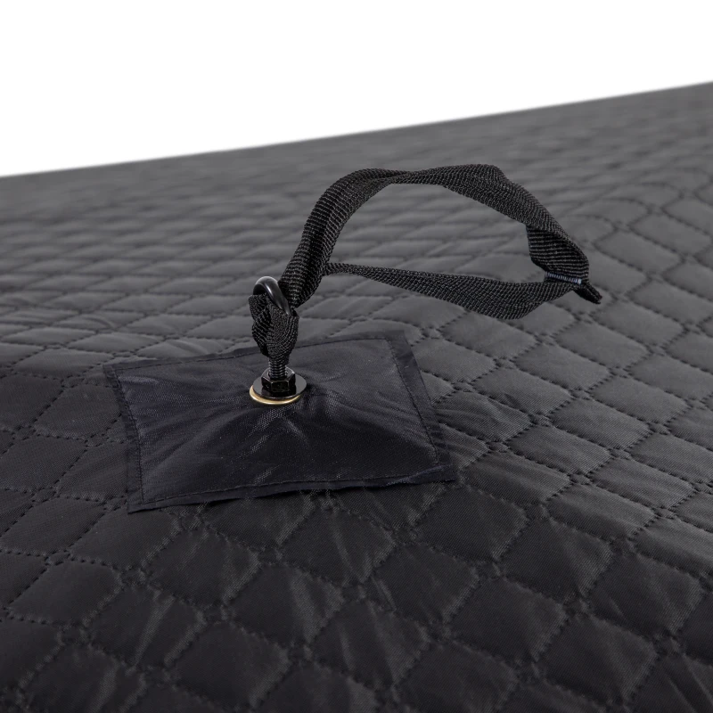 Outsunny 2 Person Insulated Ice Fishing Shelter Pop-Up Portable Ice Fishing Tent with Carry Bag and Anchors for Lowest Temps -22℉, Black