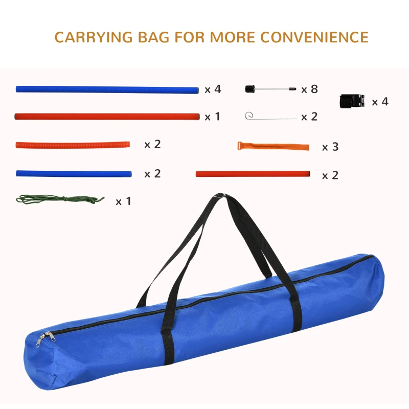 PawHut Dog Agility Training Equipment with Easy 3-Piece Set, Dog Obstacle Course for Backyards of Small Size