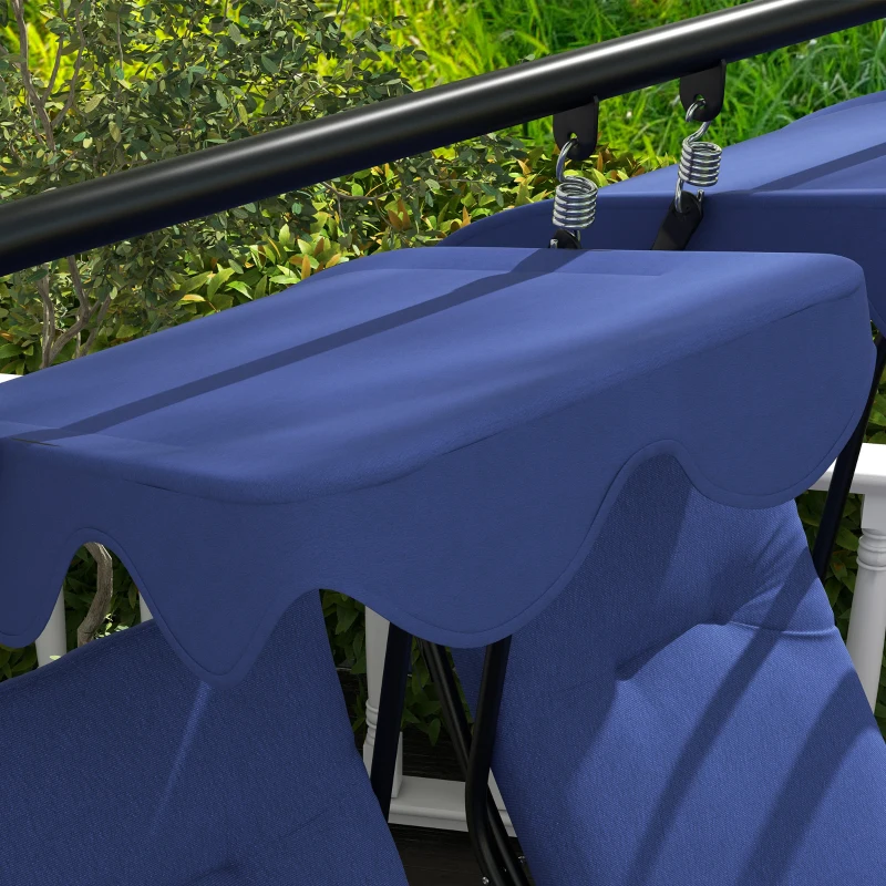 Outsunny 84A-052 Series 2-Seater Swing Canopy Replacement Top Cover, Blue