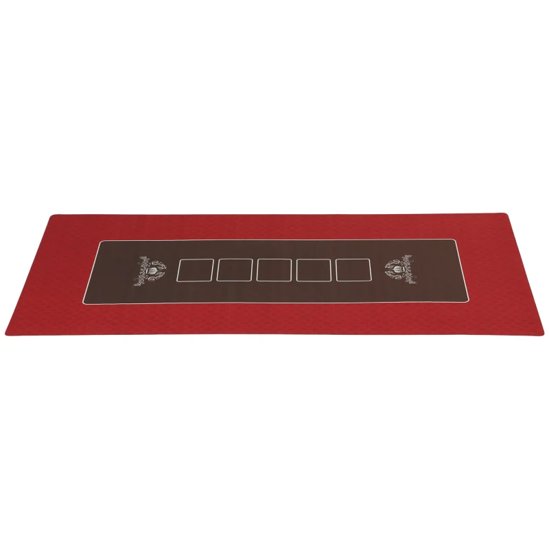 Soozier Poker Table Top Poker Mat for 12 Player, Red