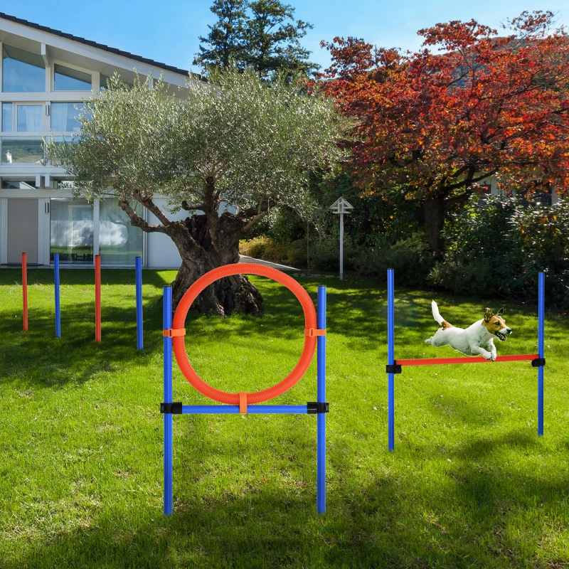 PawHut Dog Agility Training Equipment with Easy 3-Piece Set, Dog Obstacle Course for Backyards of Small Size