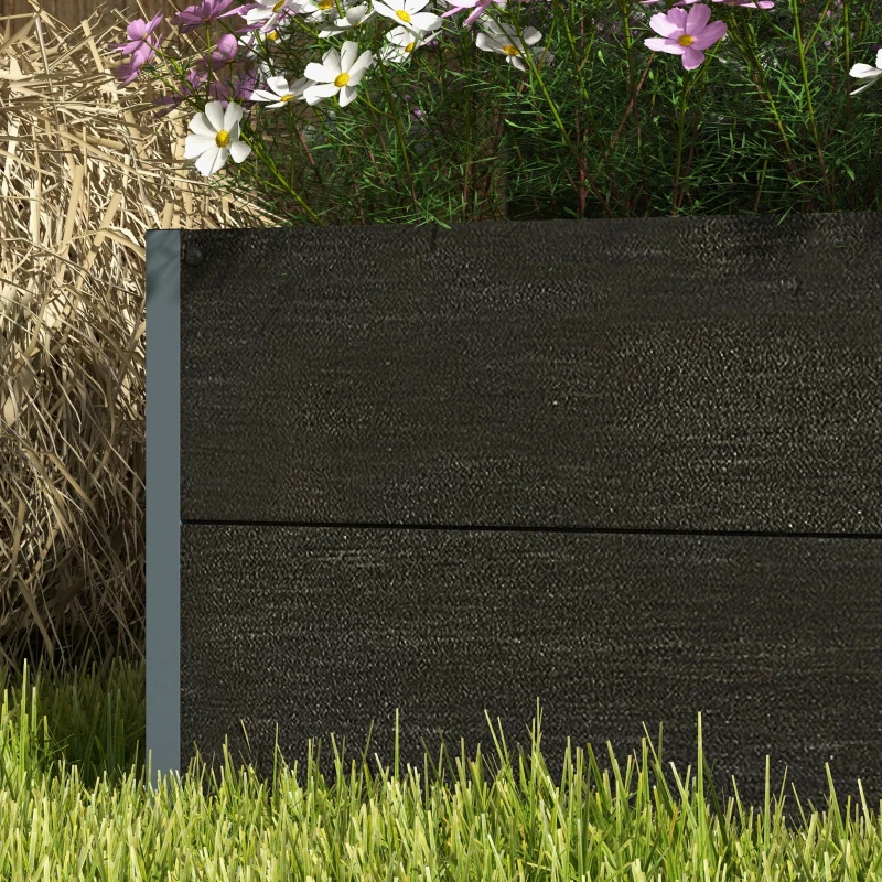 Outsunny Trellis Planter for Climbing Plants, Raised Garden Bed with Trellis, Planter Box for Outdoor, 28.25" x 15" x 59", Black