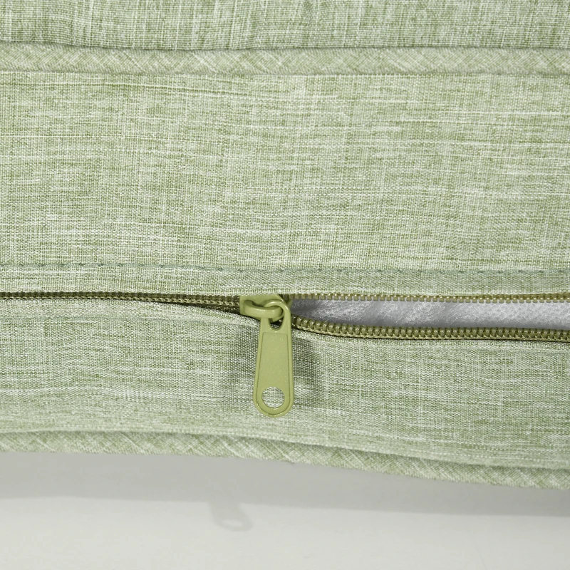 Outsunny Patio Chair Cushions, Thick Deep Seat Outdoor Seat Cushion with Back Cushion, Light Green