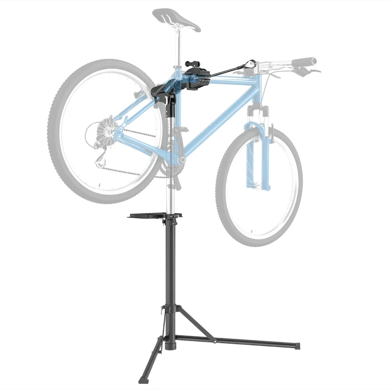 HOMCOM Bicycle Repair Stand Max 88 lbs, Bike Fixing Stand, Height Adjustable, Foldable and 360° Rotatable for Road Bike, Mountain Bike, E-Bike