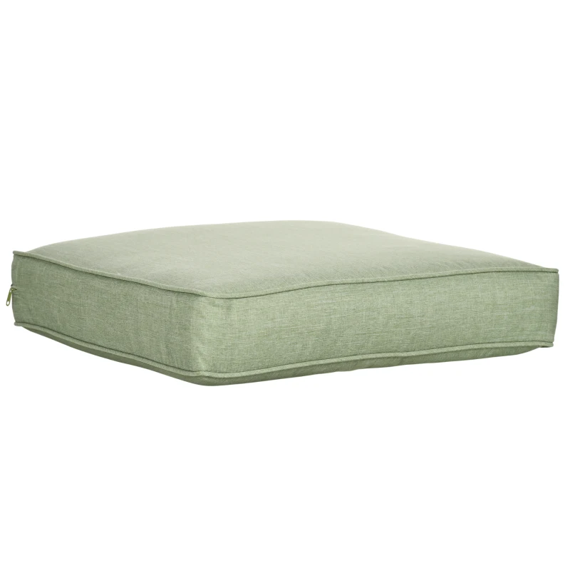 Outsunny Patio Chair Cushions, Thick Deep Seat Outdoor Seat Cushion with Back Cushion, Light Green