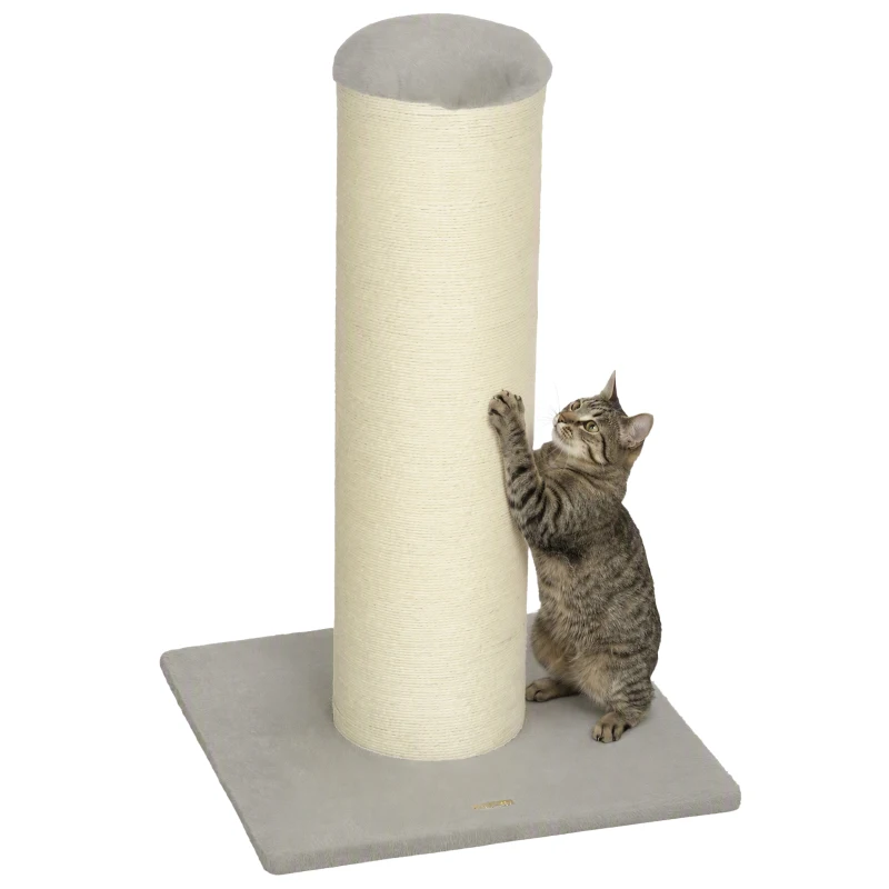 PawHut 30" Tall Cat Scratching Post, 7.9" Large Diameter Scratch Post with Natural Sisal Rope and Stable Base